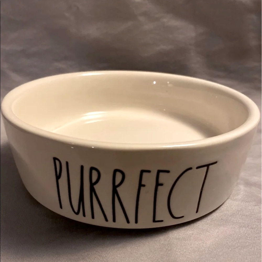 NEW Rae Dunn PURRFECT cat food dish